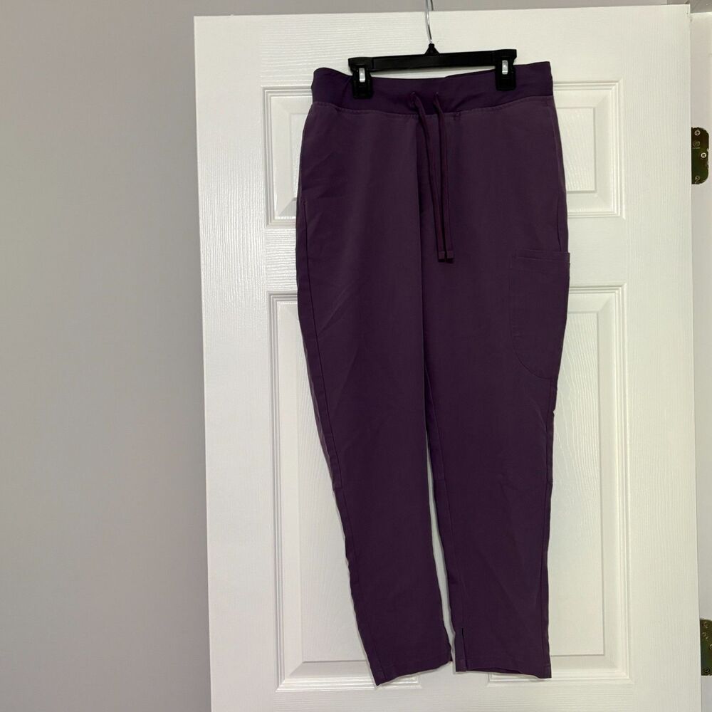 Mandala Scrub Pants Womens Small Petite Purple Nurse Medical Workwear Pockets
